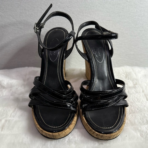 BROWNS Black Patent Strappy Wedges 🖤 - Picture 6 of 9